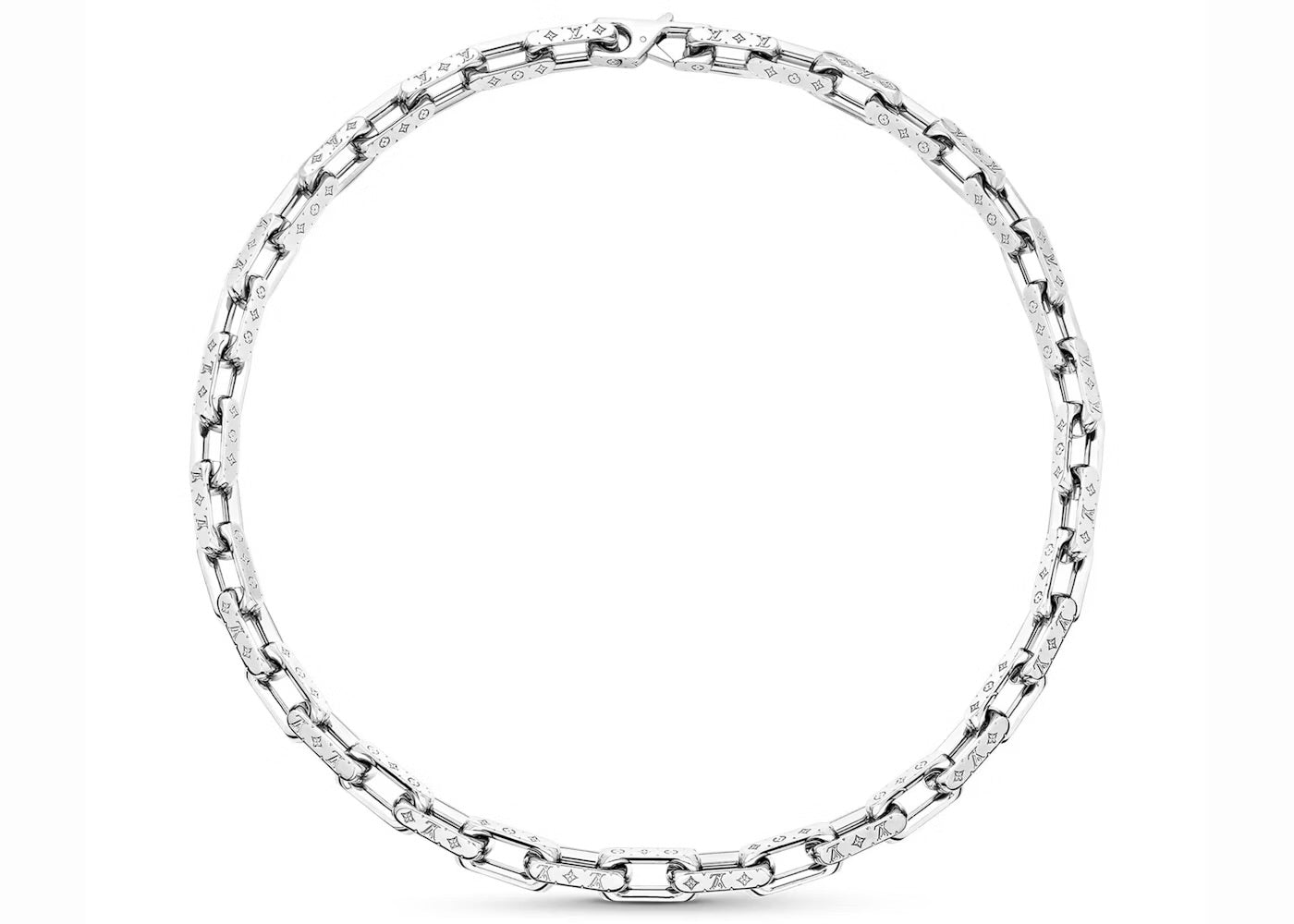 Louis Vuitton Monogram Chain Necklace Paladium