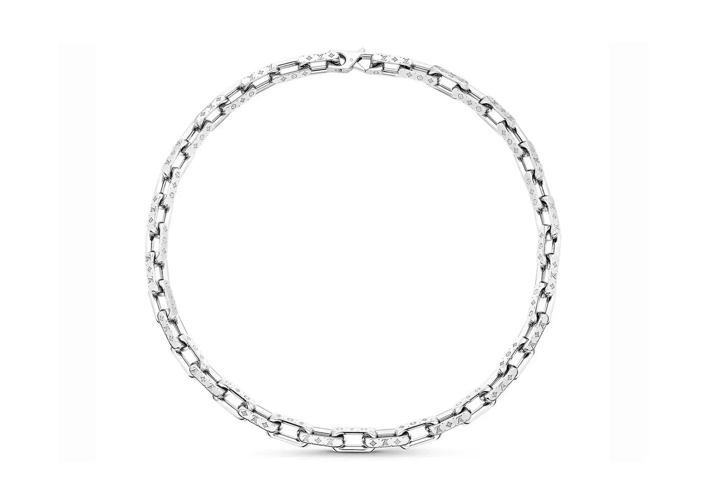 Louis Vuitton Monogram Chain Necklace Paladium