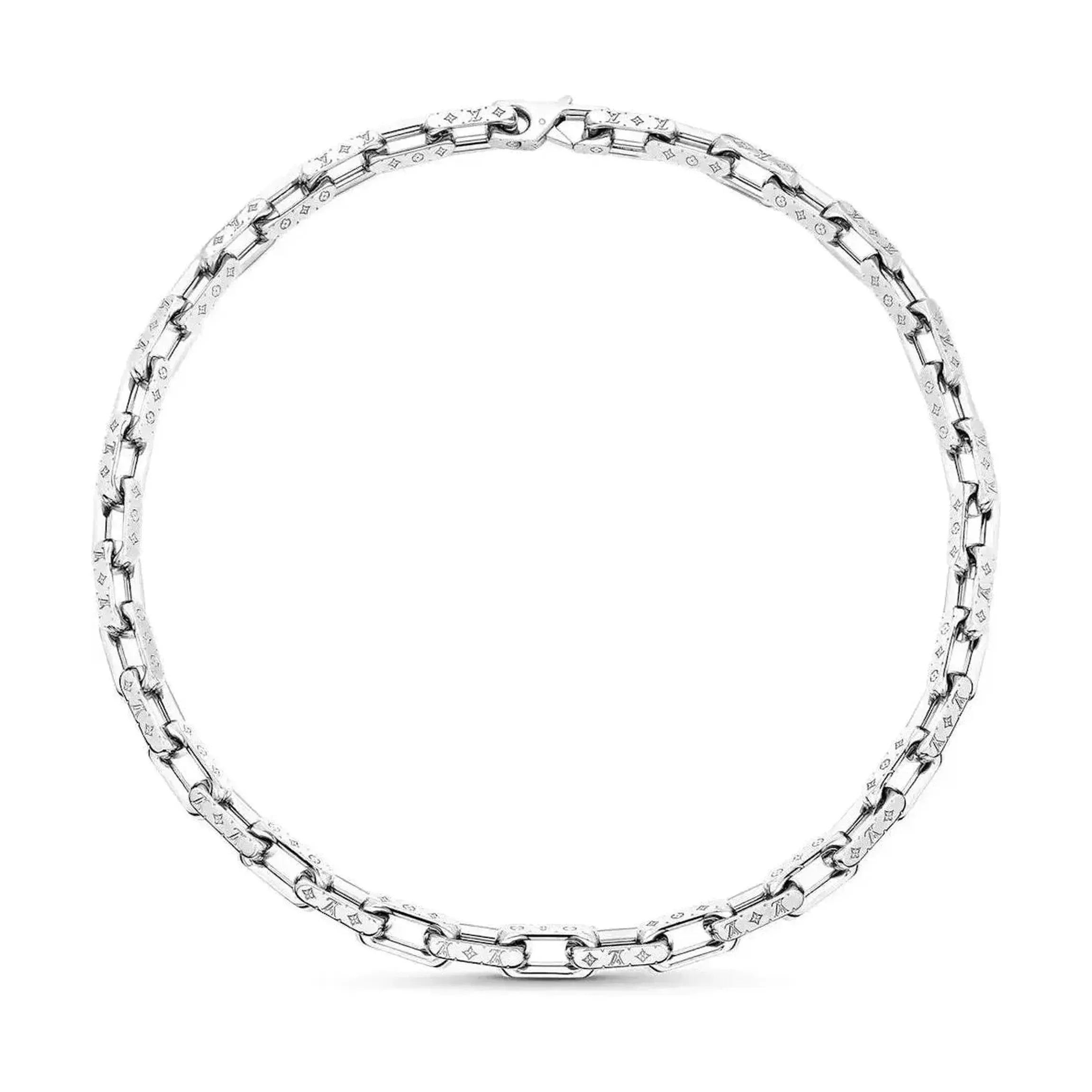 Louis Vuitton Monogram Chain Necklace Paladium