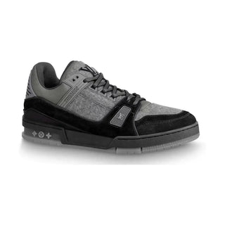 Louis Vuitton Trainer Grey Flannel Black
