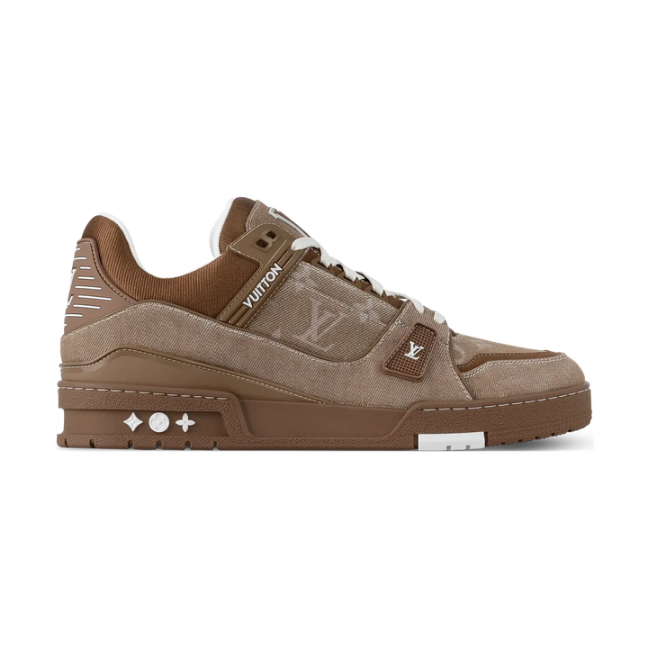 Louis Vuitton Trainer Sneaker Beige Brown Hombre