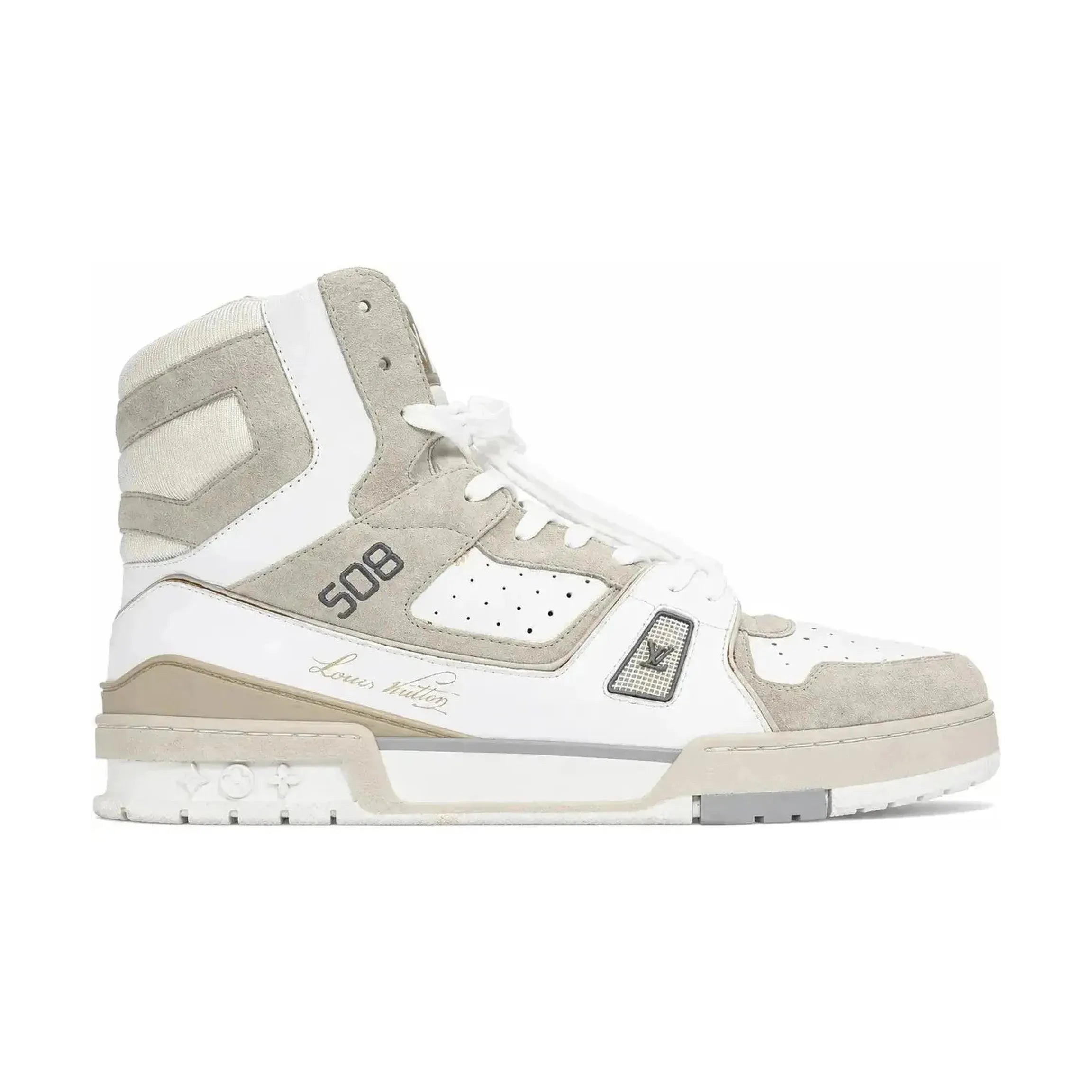 Louis Vuitton Trainer Sneaker White Iridescent