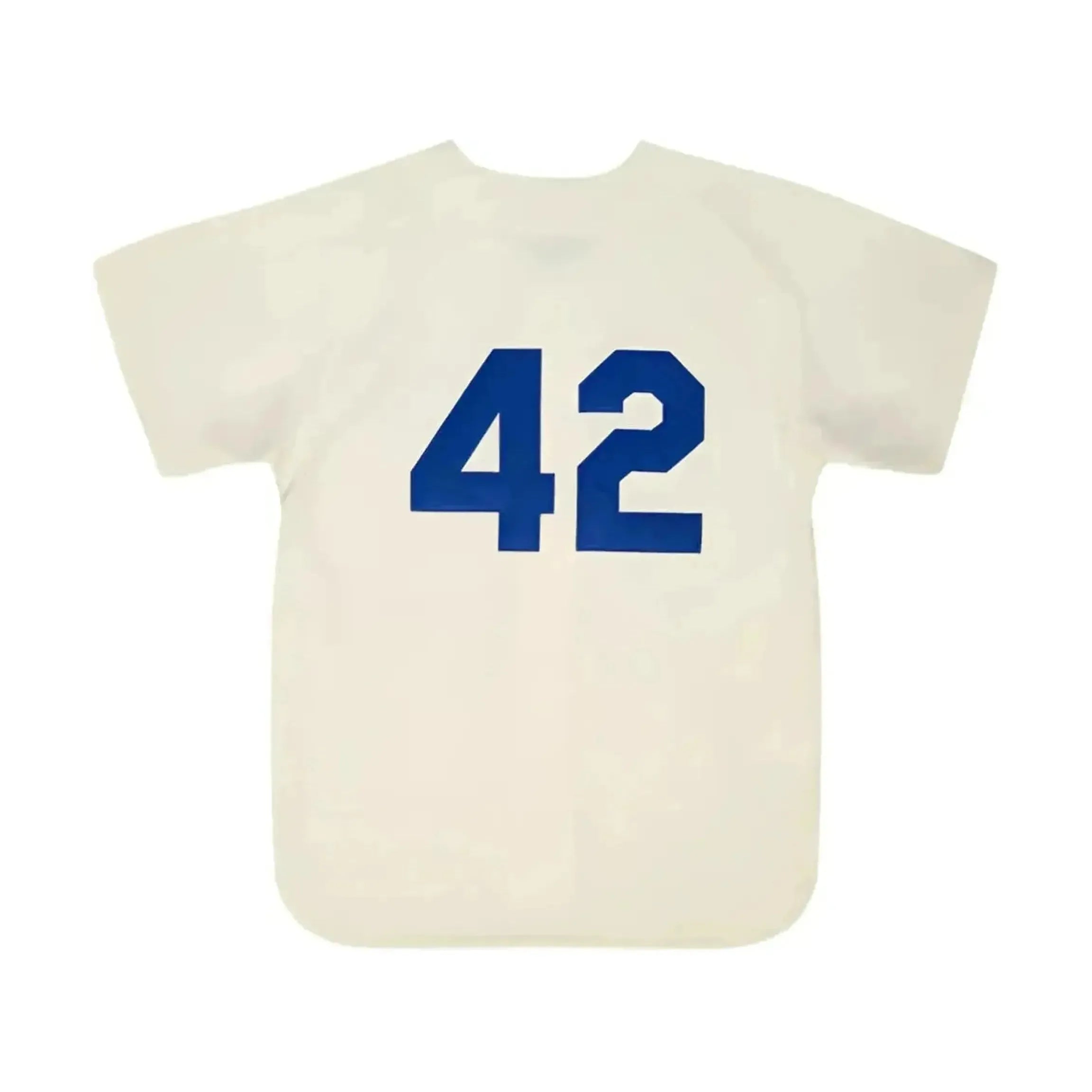 Mitchell & Ness Jackie Robinson White Brooklyn Dodgers Cooperstown Collection 1955 Authentic Player Jersey