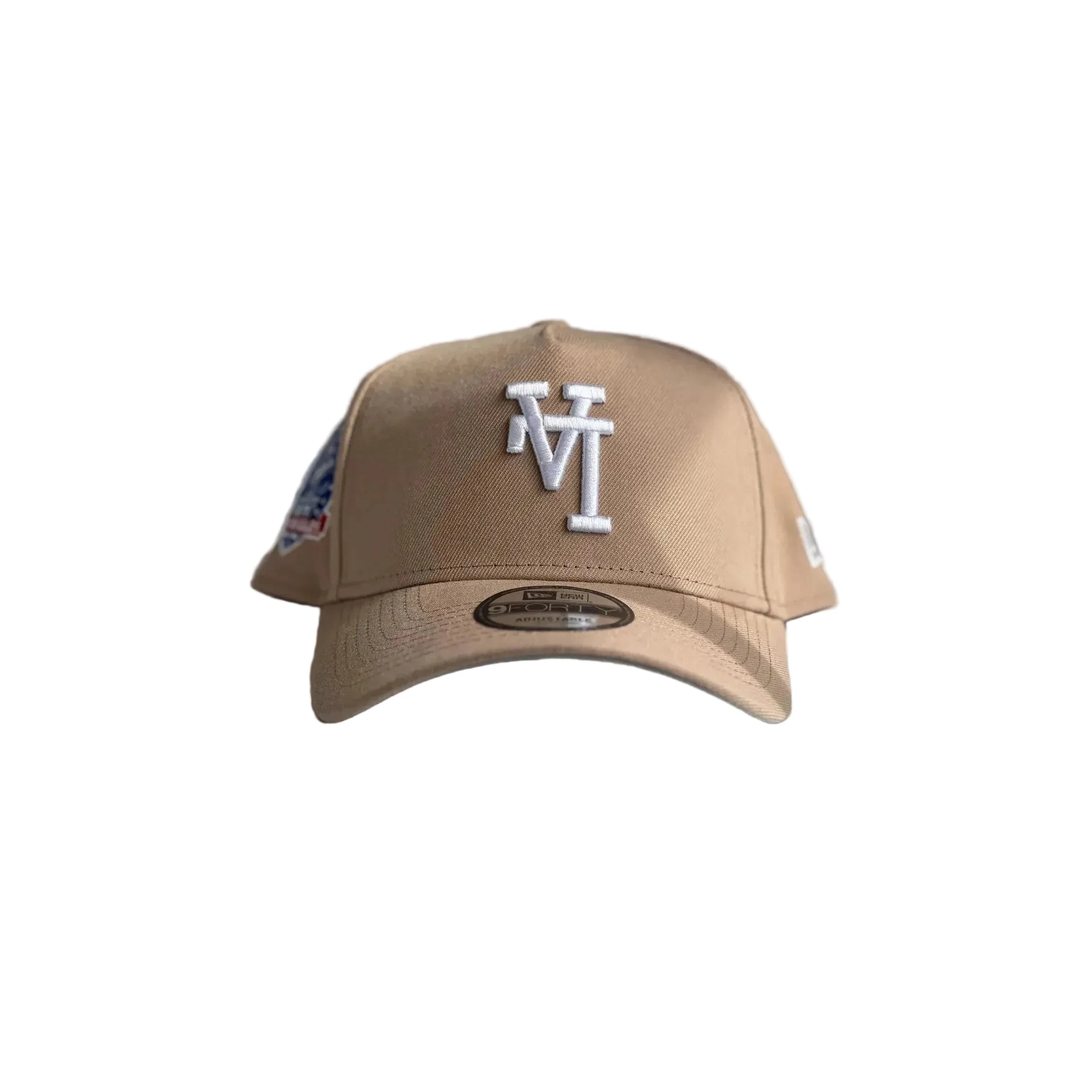 NEW ERA 9FORTY A-FRAME UPSIDE DOWN LA DODGERS "BEIGE" 1958-2018 60TH PATCH