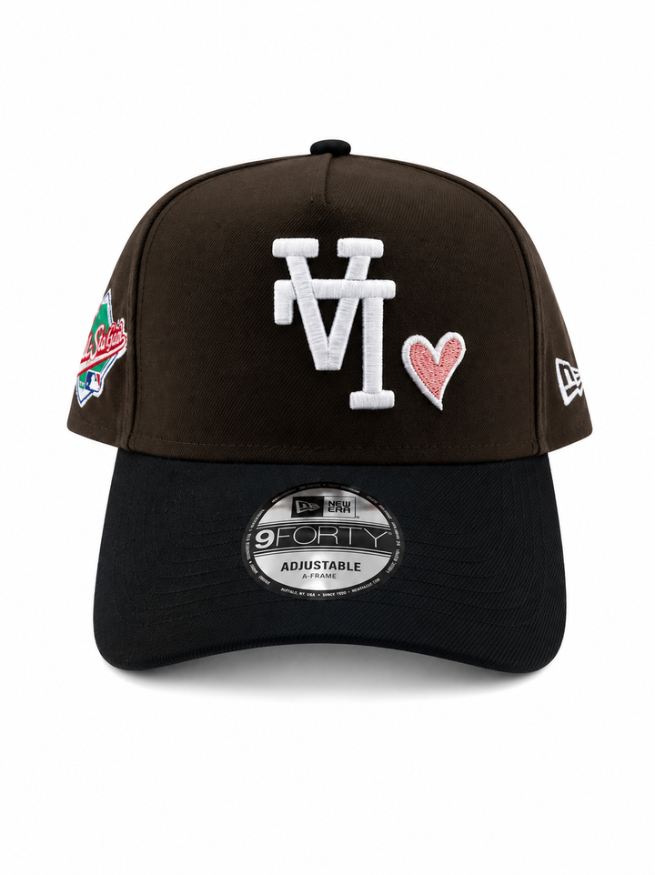 NEW ERA 9FORTY A-FRAME UPSIDE DOWN L.A DODGERS CHESTNUT HEART "1988 WORLD SERIES"
