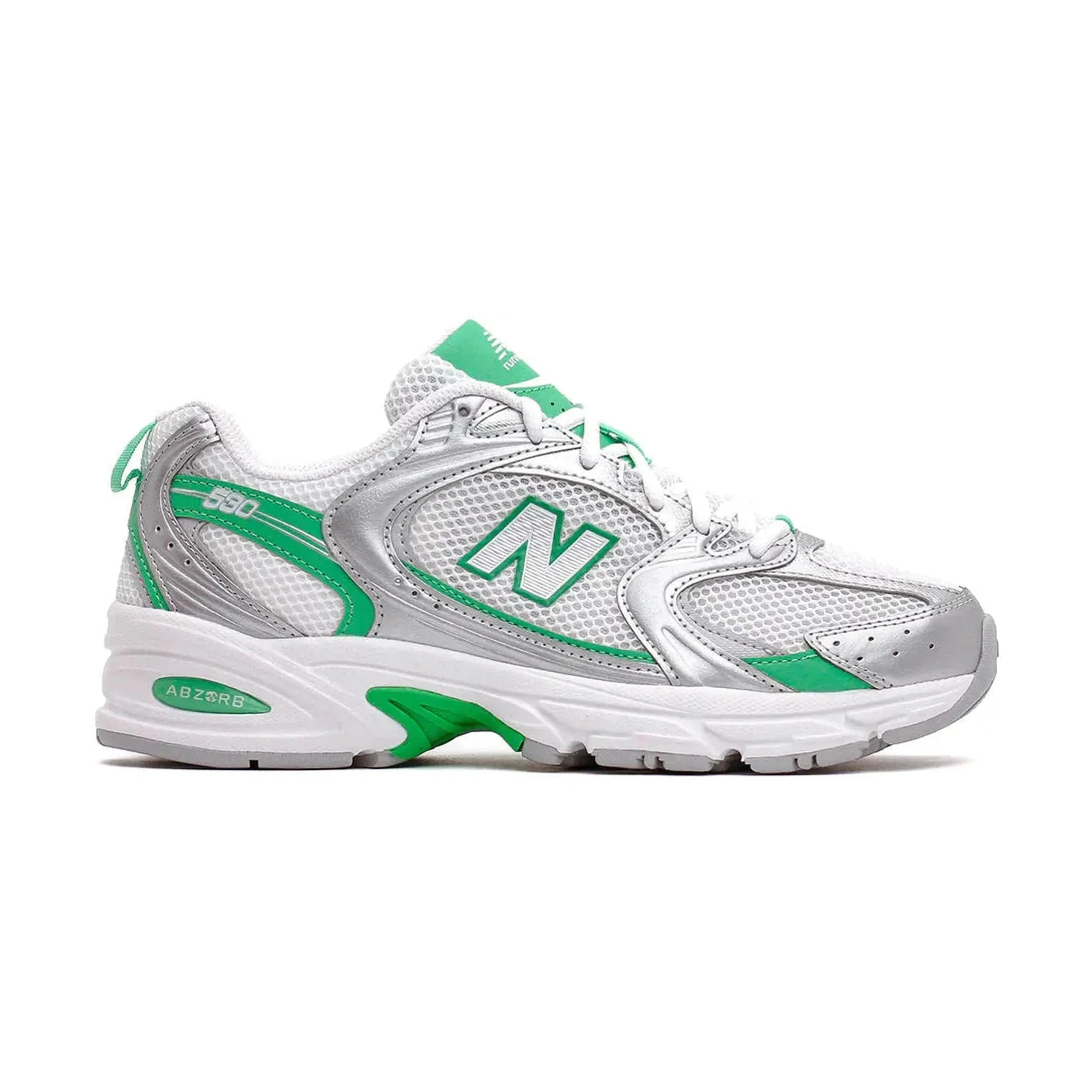 New Balance 530 Silver Metallic Green Apple