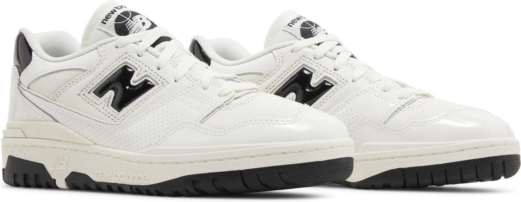 New Balance 550 Sea Salt Black Patent