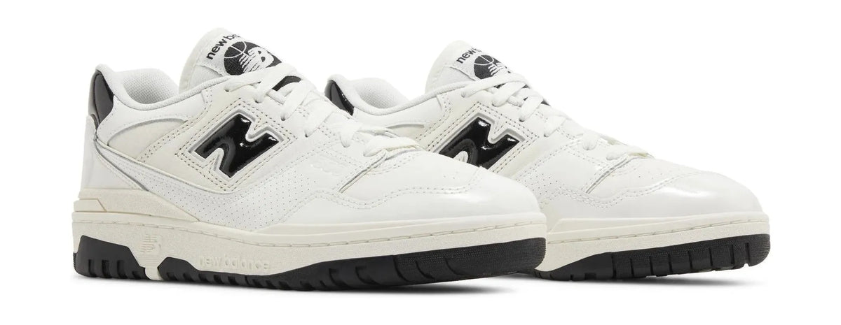 New Balance 550 Sea Salt Black Patent