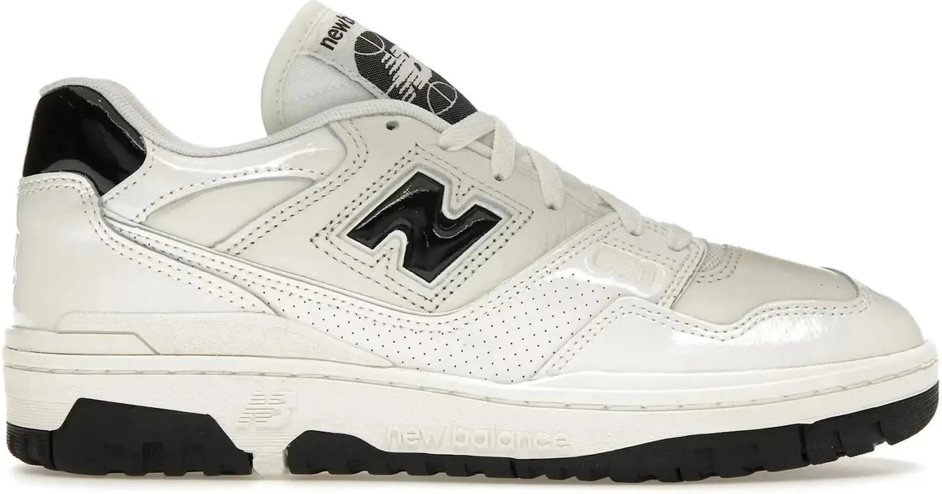 New Balance 550 Sea Salt Black Patent