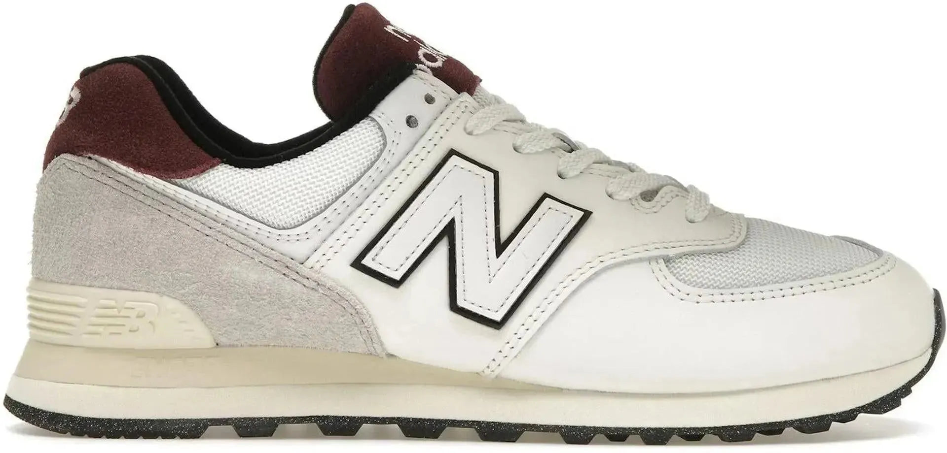 New Balance 574 White Burgundy