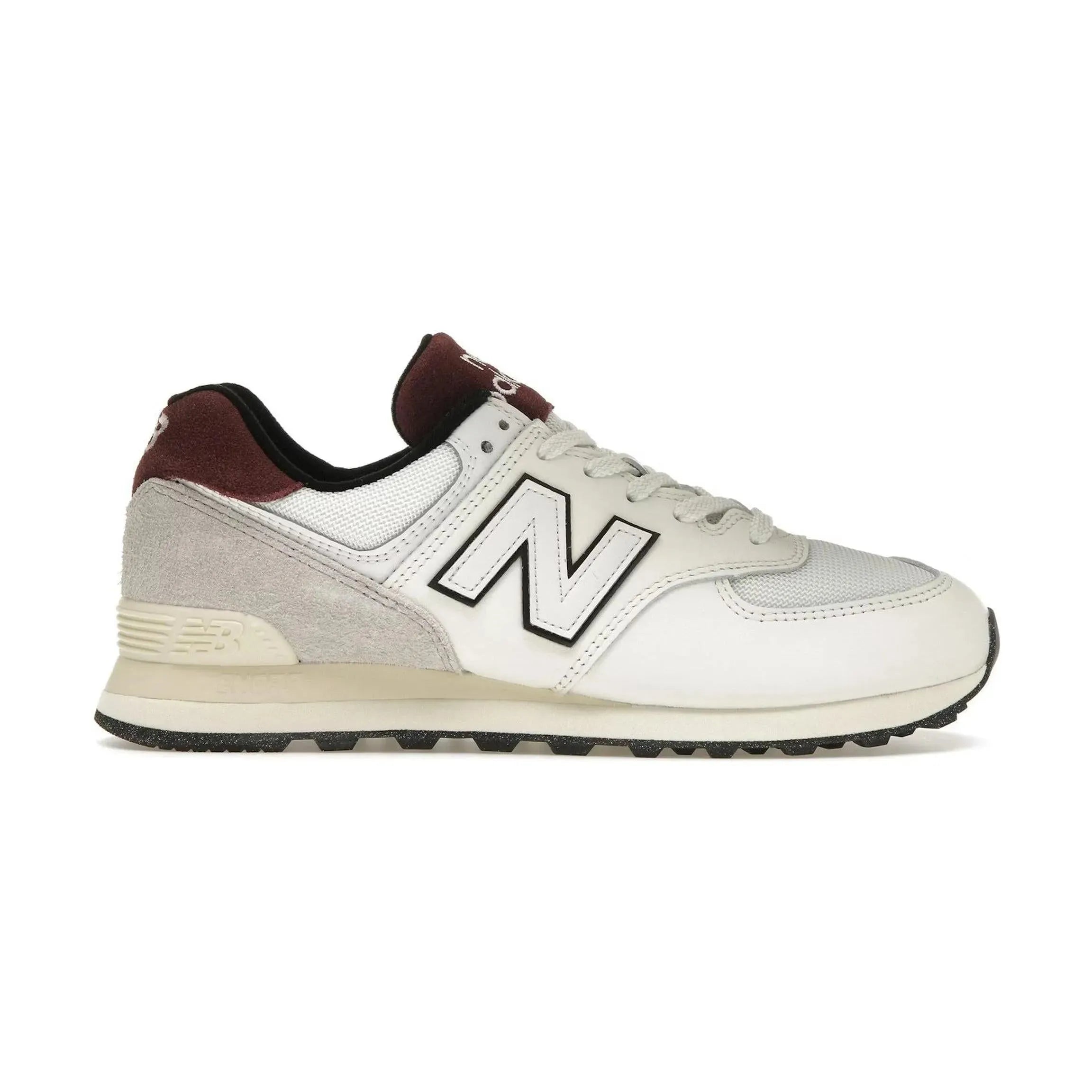 New Balance 574 White Burgundy