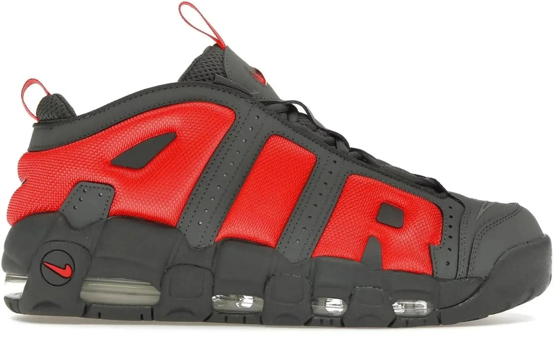 Nike Air More Uptempo Low Dark Grey Light Crimson