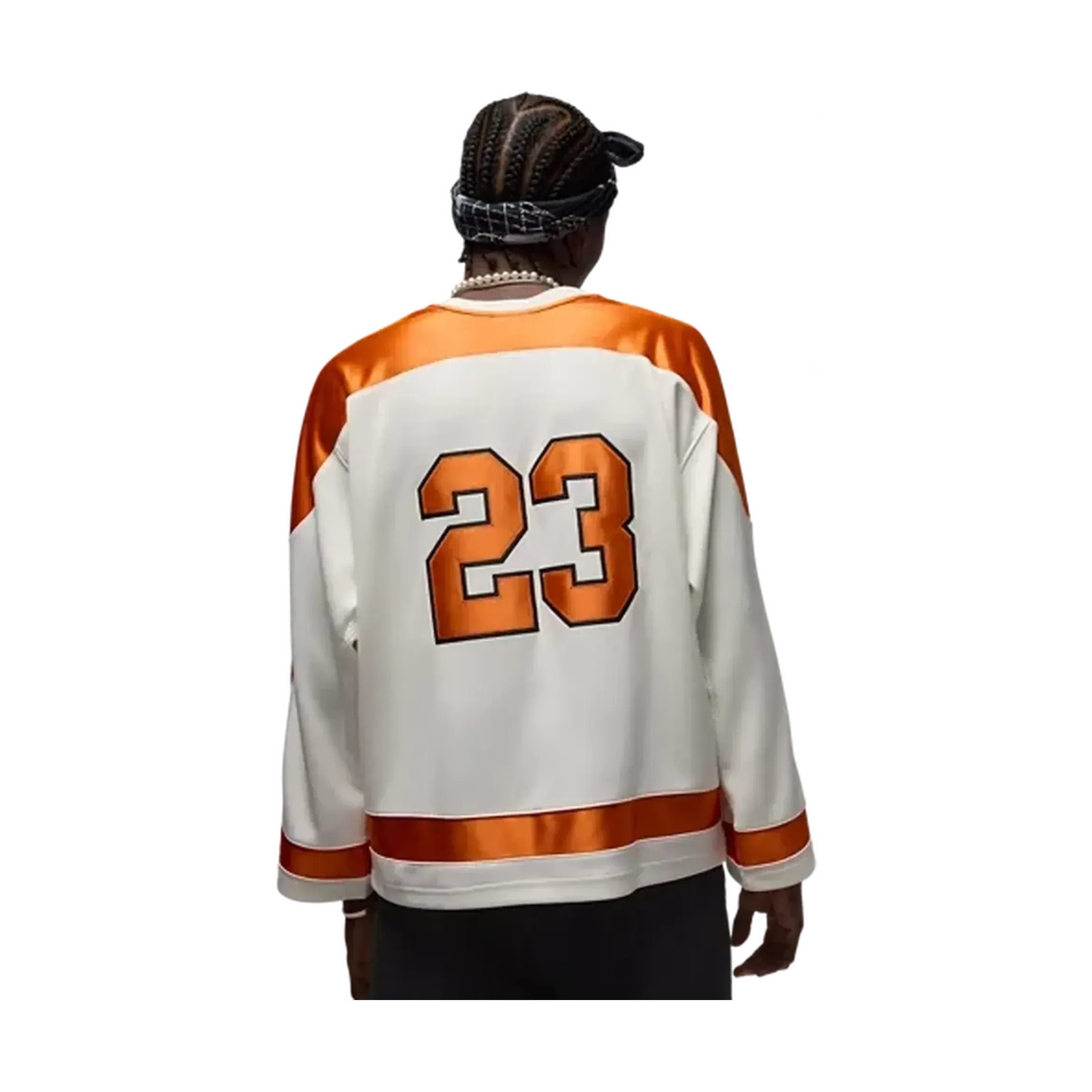 Nike Jordan Brooklyn Collegiate Hockey Jersey Sail/Orange