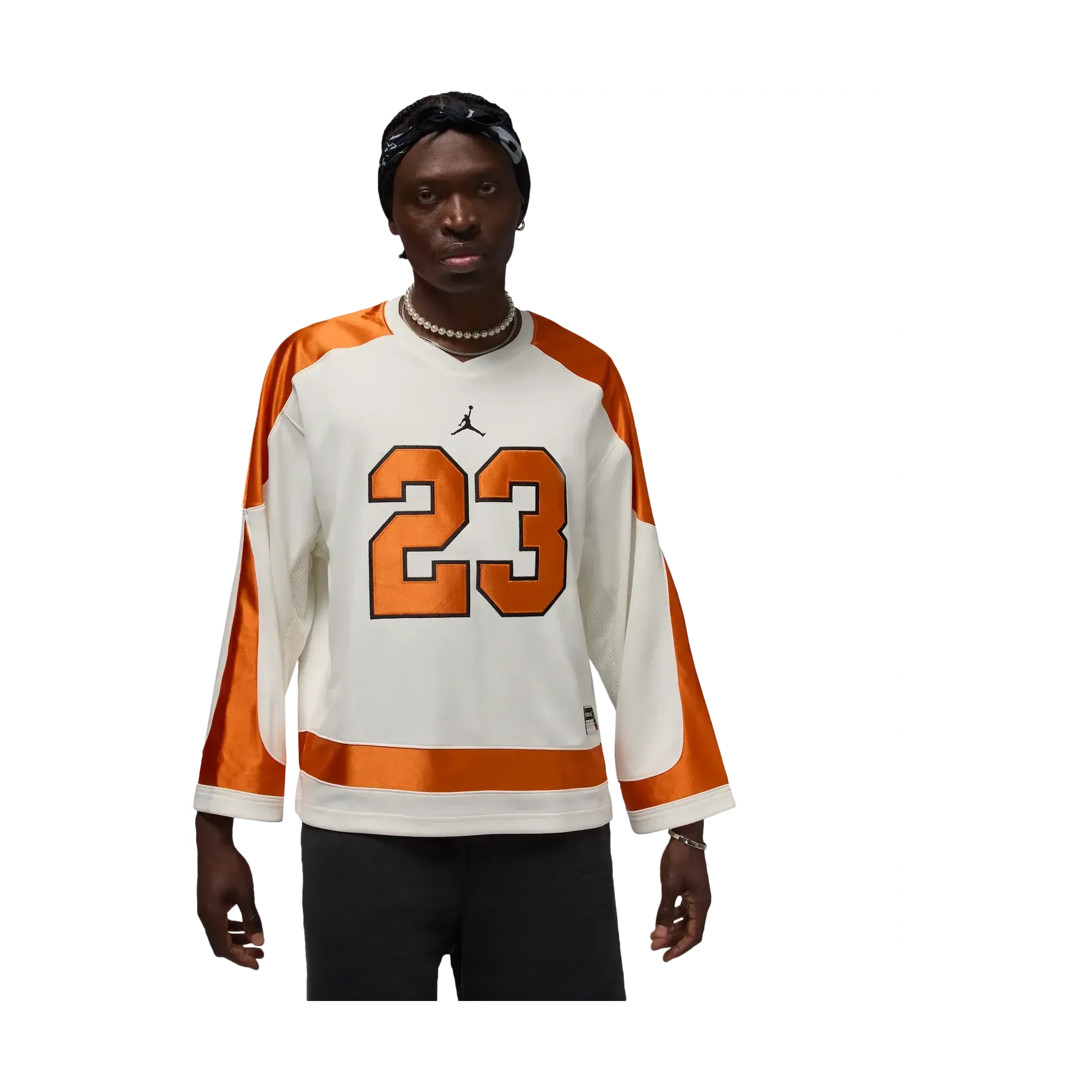 Nike Jordan Brooklyn Collegiate Hockey Jersey Sail/Orange