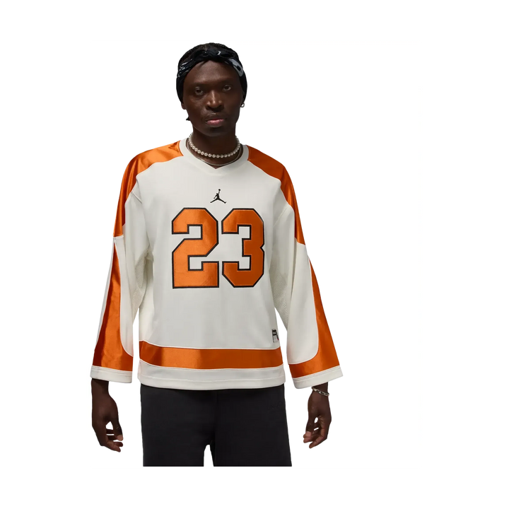Nike Jordan Brooklyn Collegiate Hockey Jersey Sail/Orange