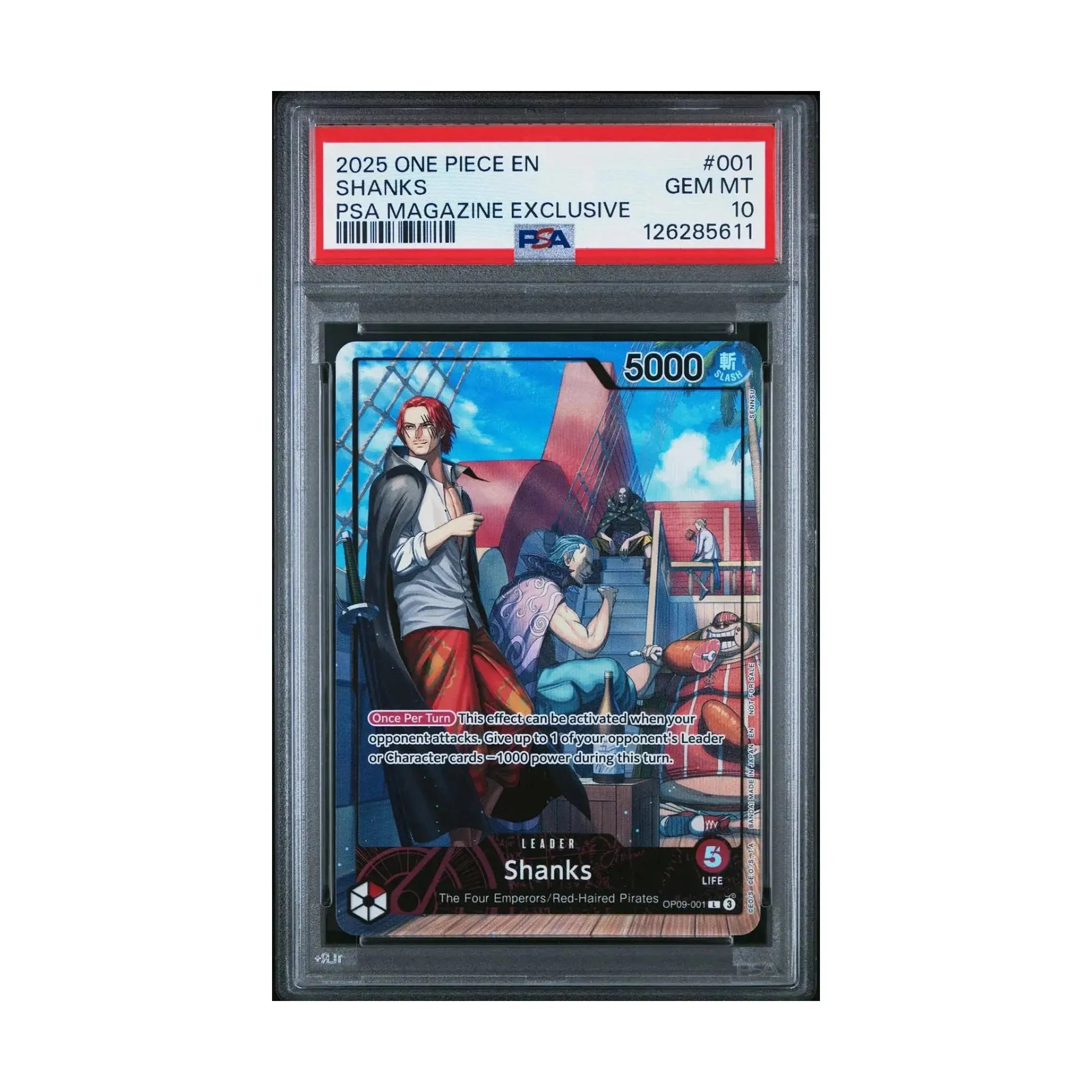 ONE PIECE PSA 10 Shanks (2025 PSA Magazine Promo)