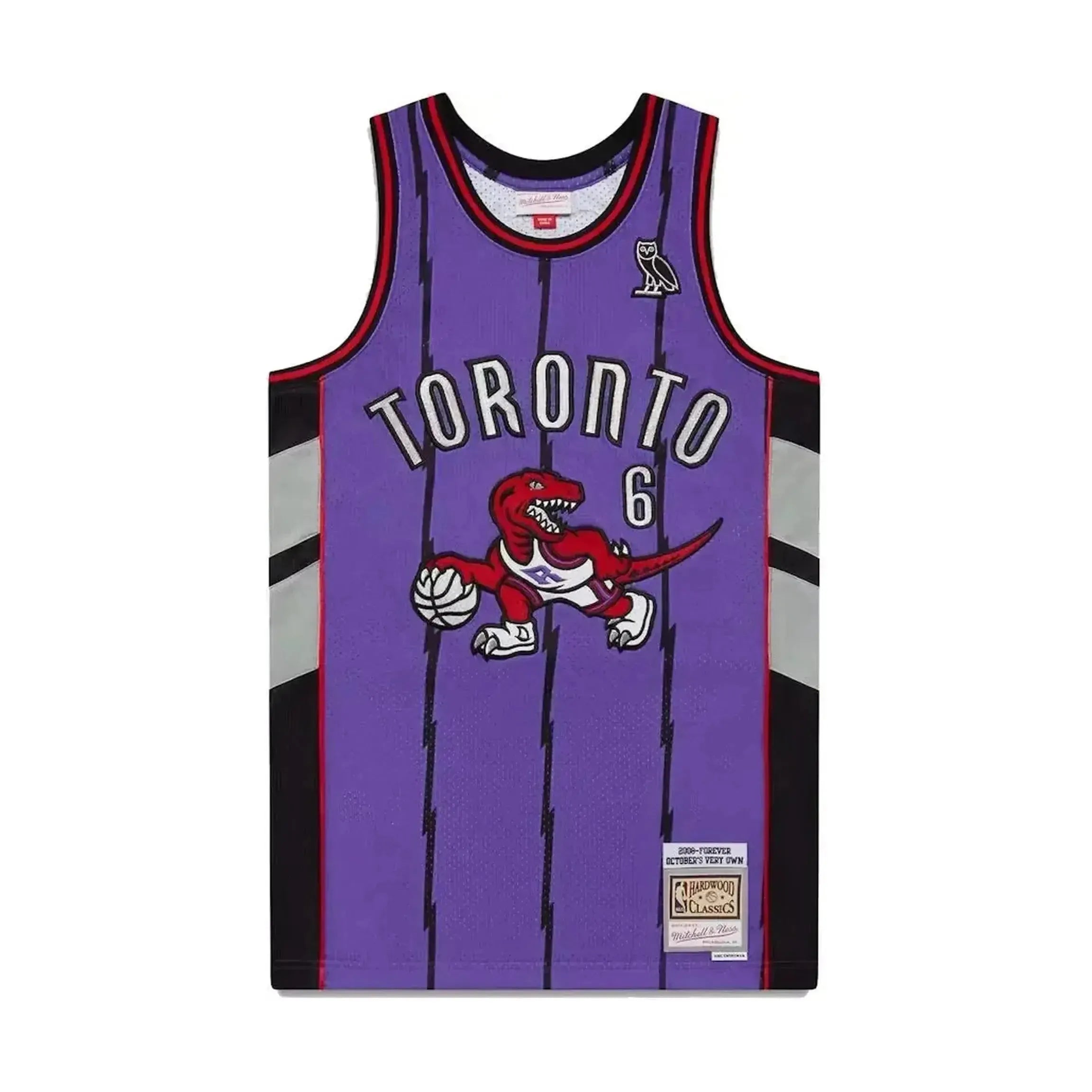 OVO Mitchell And Ness '95 Raptors Basketball Jersey Purple/Back