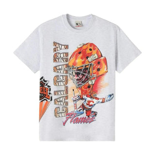 OVO X NHL Calgary Flames 90'S Graphic T-Shirt Ash Heather Grey