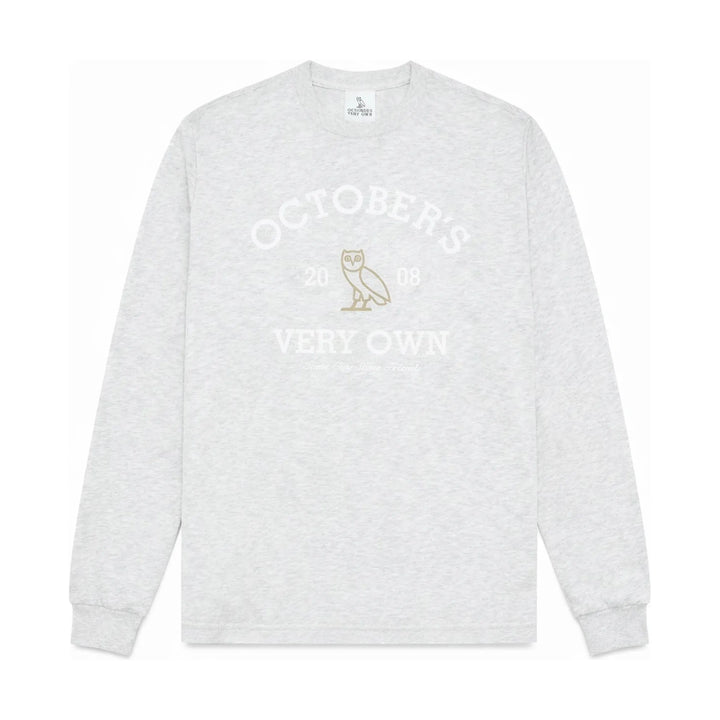 October’s very own - Pearl Grey Collegiate Long sleeve shirt