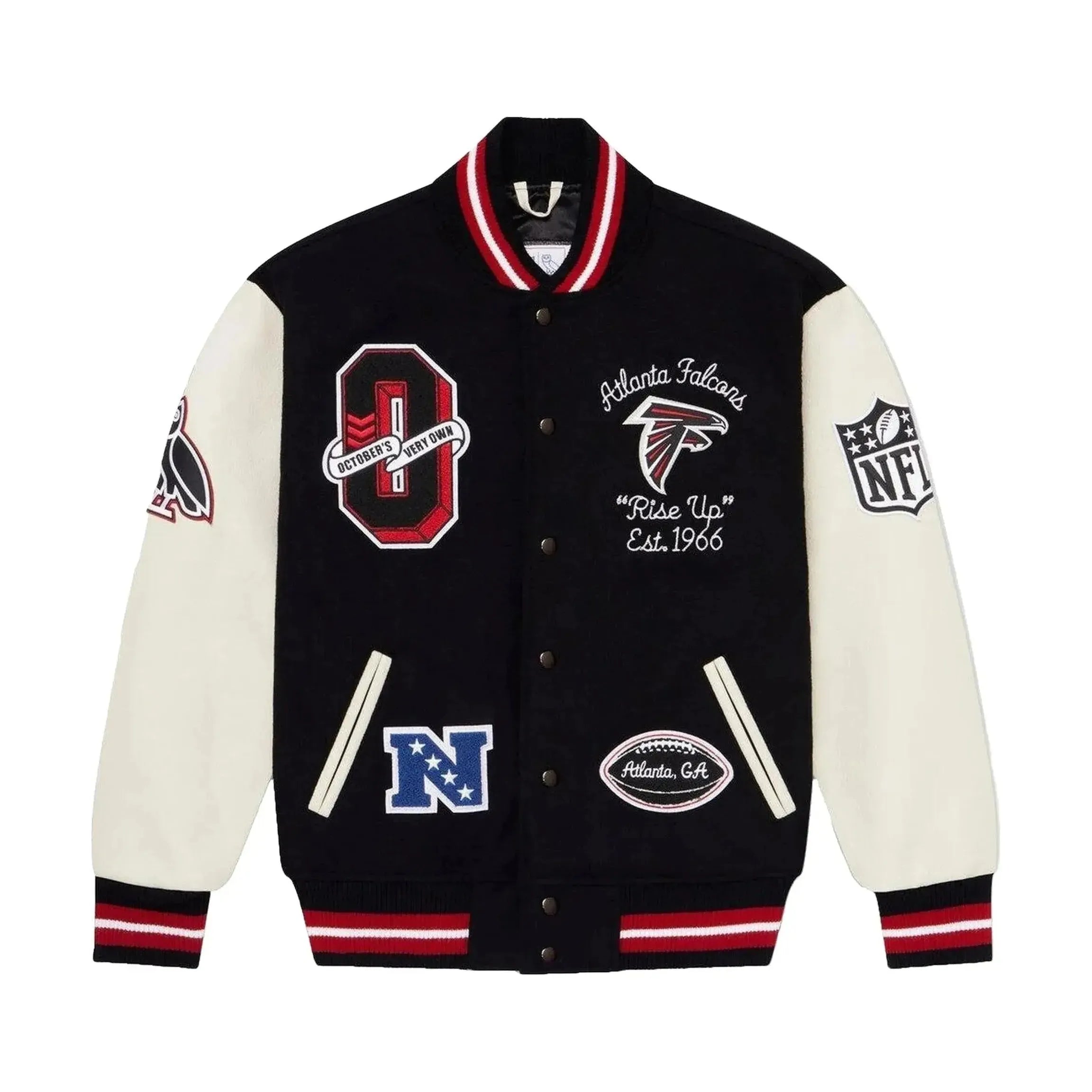 October’s very own Varsity jacket black - atlanta falcons