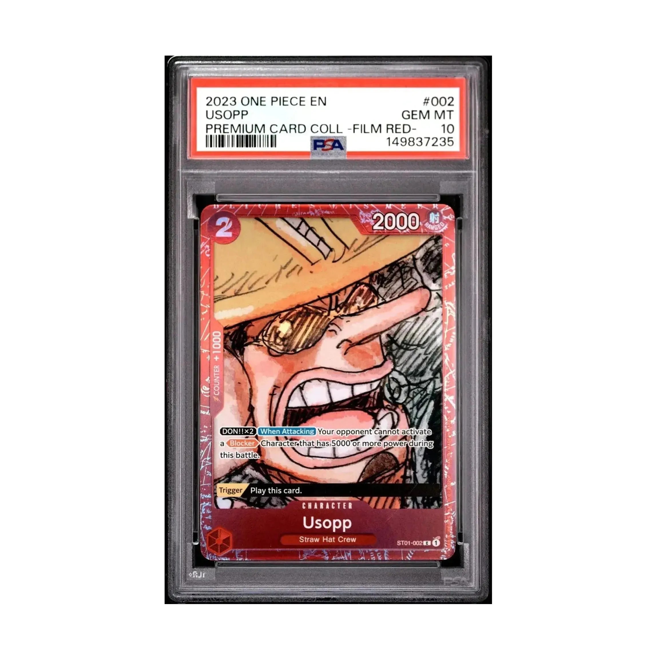 One Piece PSA 10 2023 Premium Card Coll Film Red Usopp