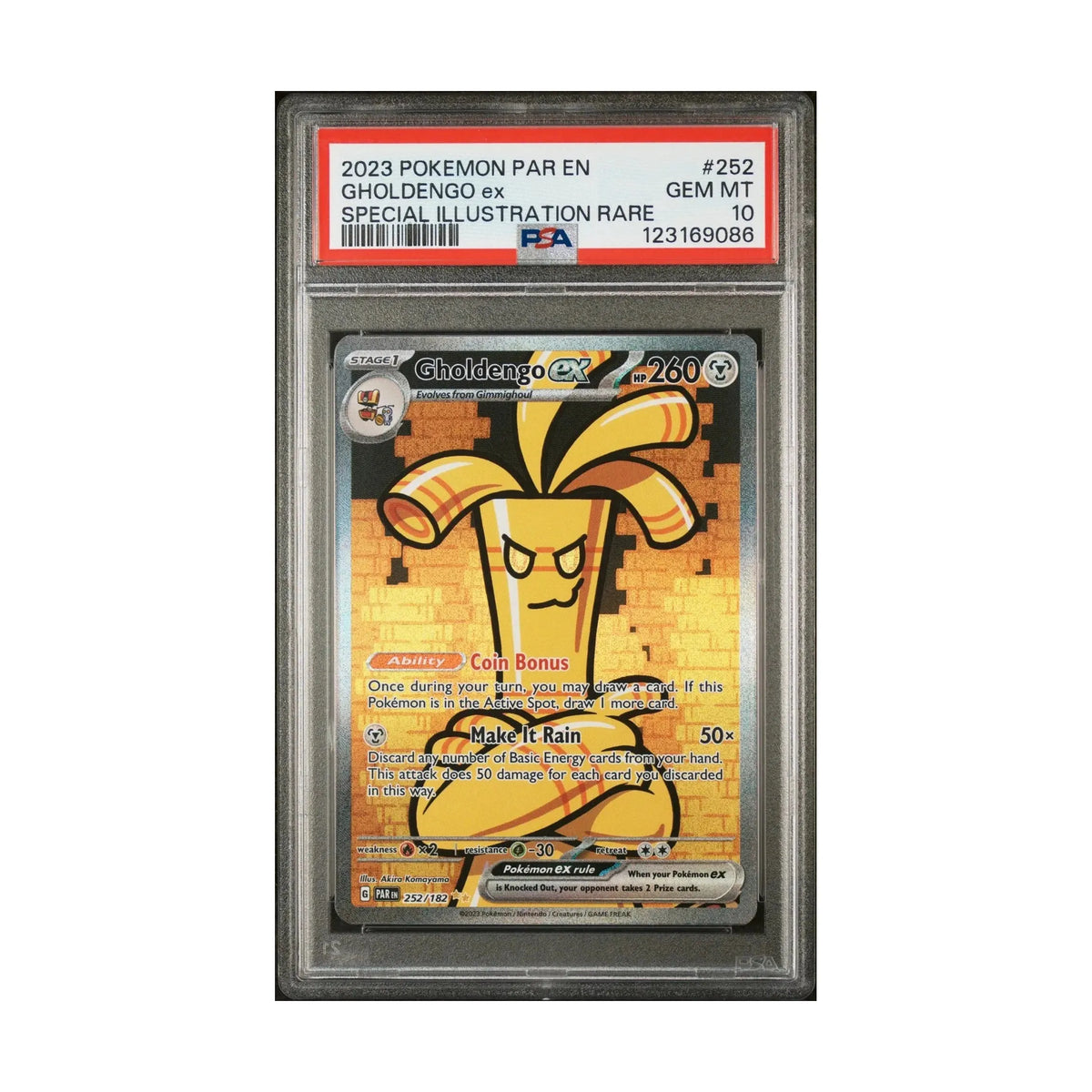 POKEMON 2023 PAR EN-PARADOX RIFT SPECIAL ILLUSTRATION RARE GHOLDENGO EX PSA 10