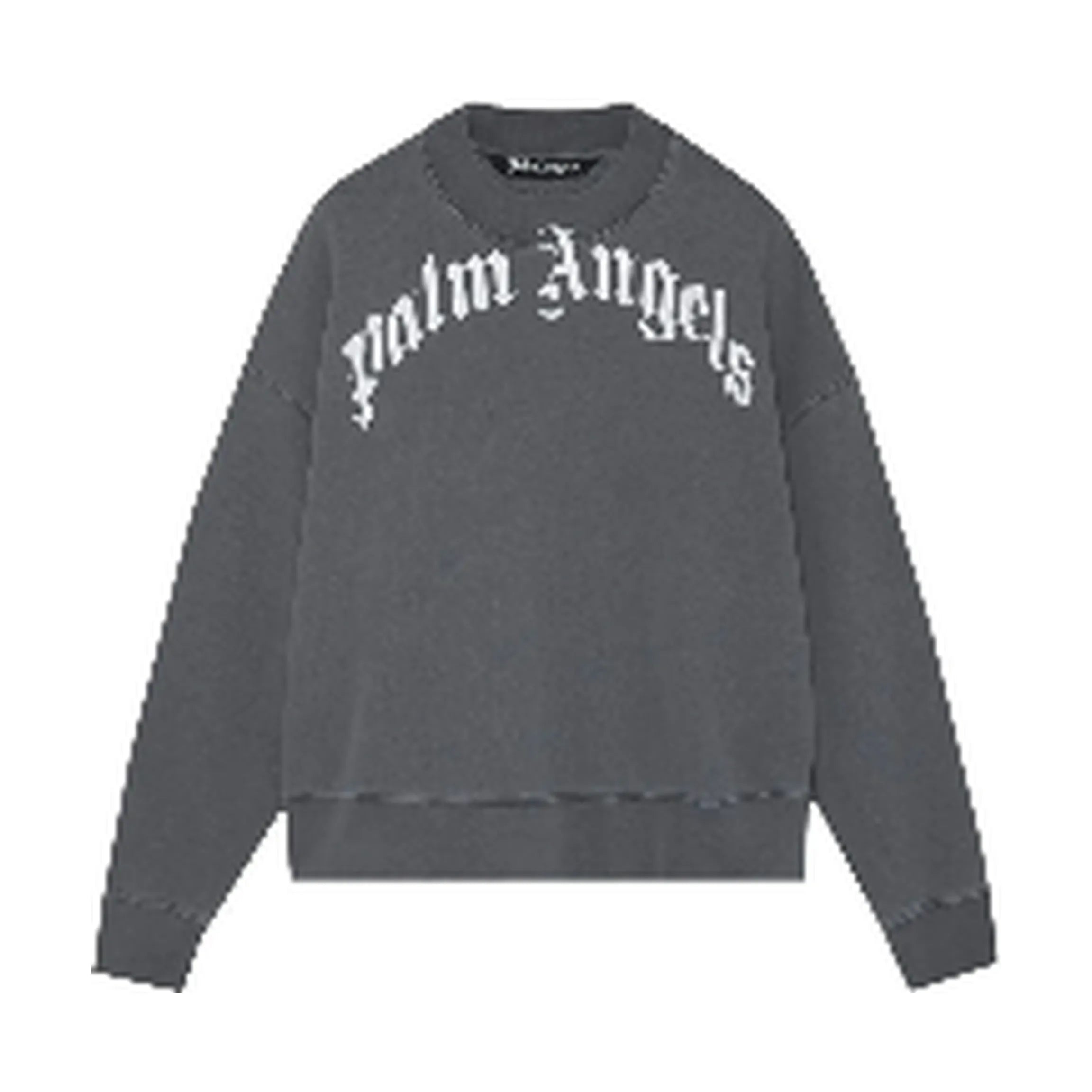 Palm Angels Curved Sweatshirt Grey