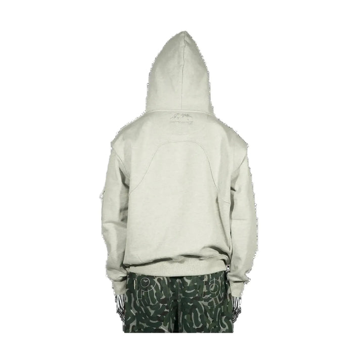 Pierre Bassene GLITTA Fingerprint Zip Hoodie℗ - Heather Grey