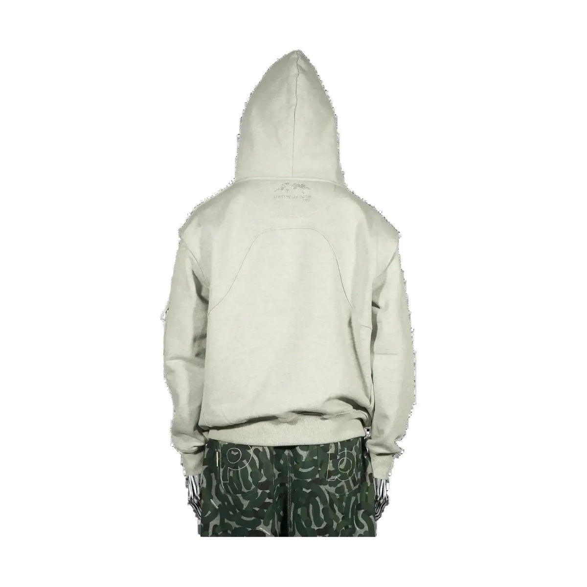 Pierre Bassene GLITTA Fingerprint Zip Hoodie℗ - Heather Grey