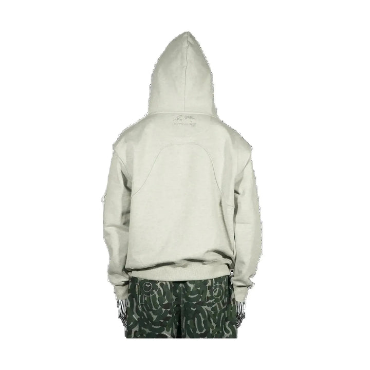 Pierre Bassene GLITTA Fingerprint Zip Hoodie℗ - Heather Grey