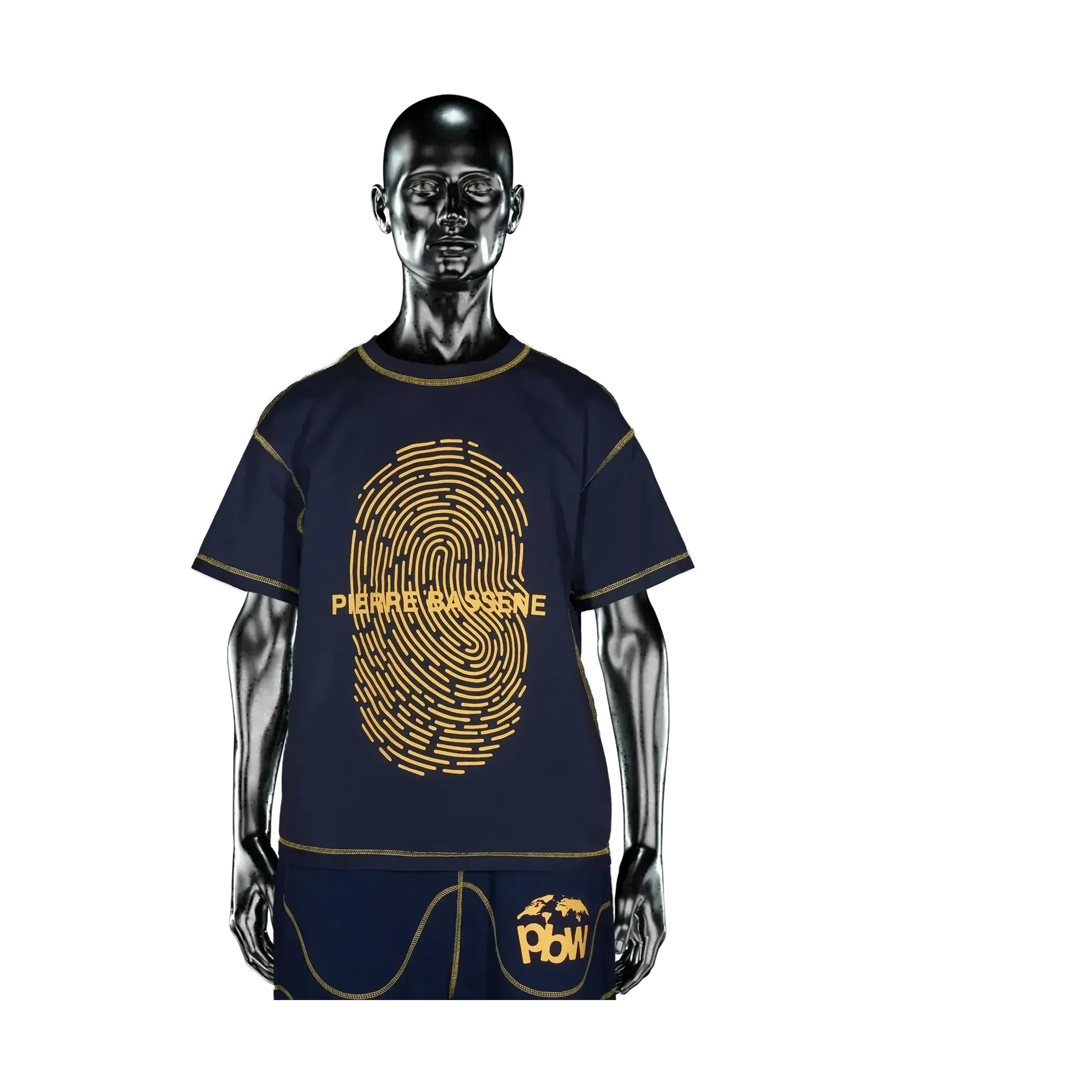 Pierre Bassene UNI℗ Fingerprint T-shirt - Navy