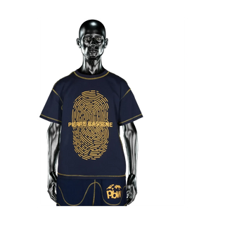 Pierre Bassene UNI℗ Fingerprint T-shirt - Navy