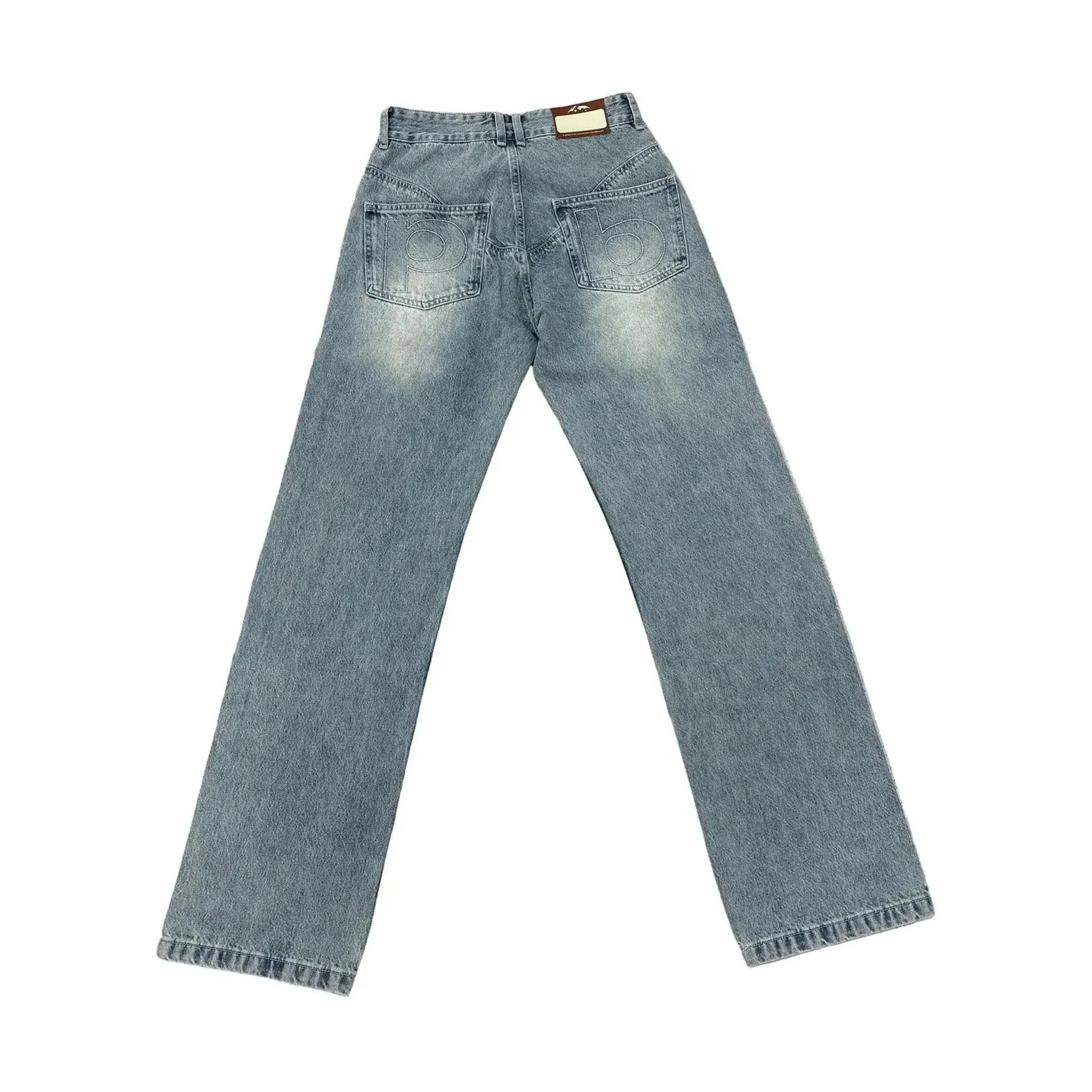 Pierre Bassene World Fingerprint Light Wash Denim Light Blue