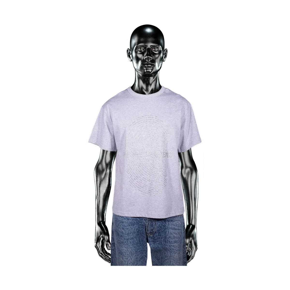 Pierre Bassene World GLITTA℗ Fingerprint T-shirt - Heather Grey