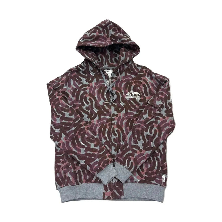 Pierre Bassene World Signature Zip Concrete Camo℗ Burgundy