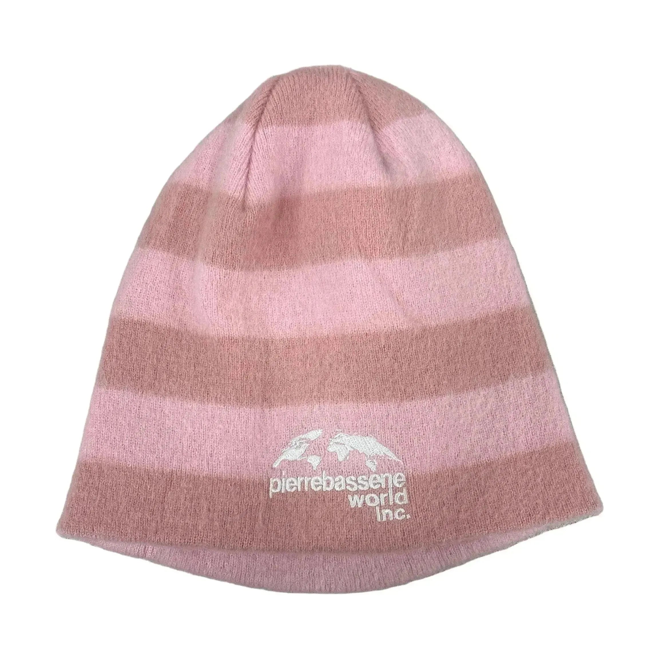 Pierre Bassene World Stripped Mohair Beanies℗ Pink