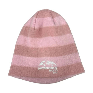 Pierre Bassene World Stripped Mohair Beanies℗ Pink