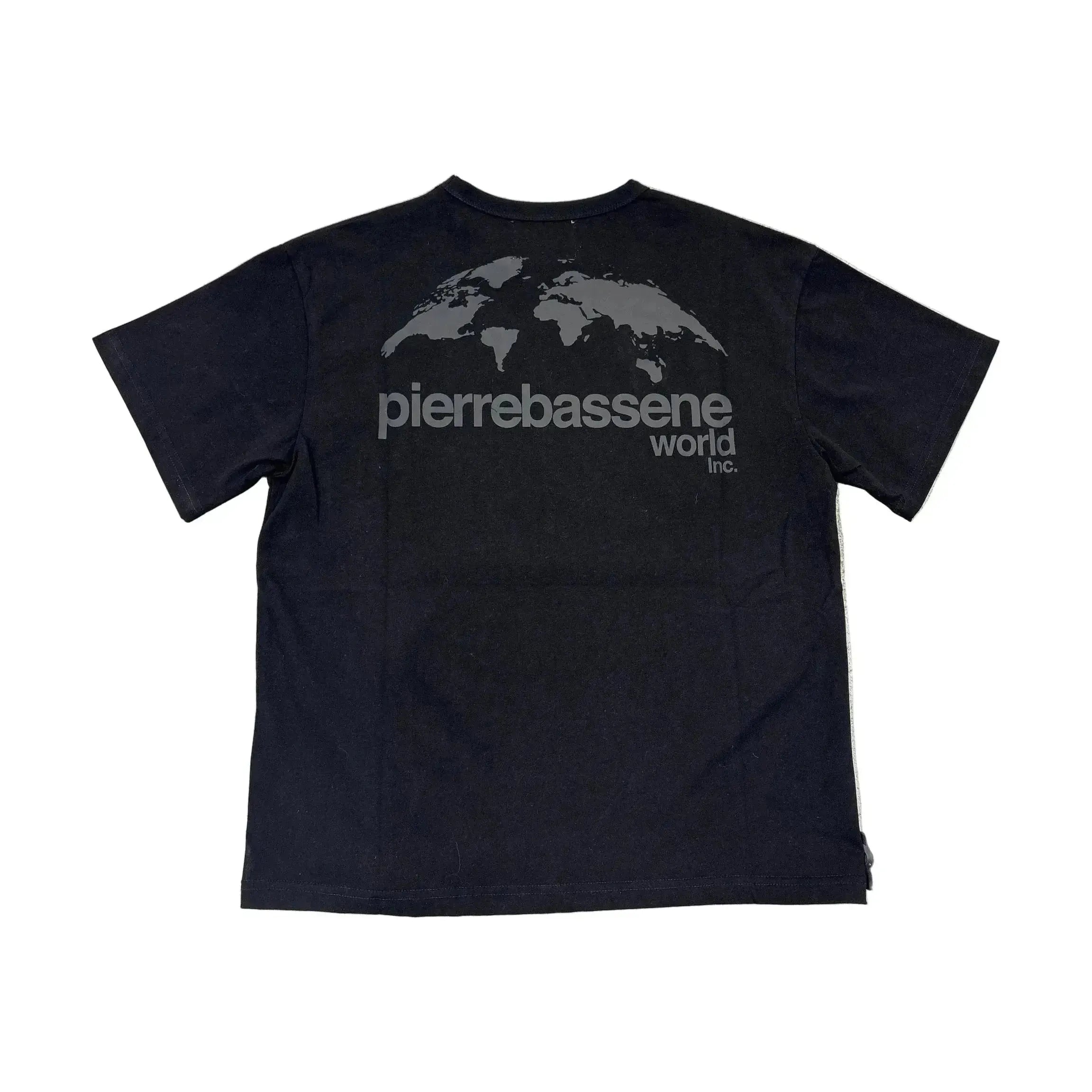 Pierre Bassene World Tone on Tone Fingerprint T-shirt Black