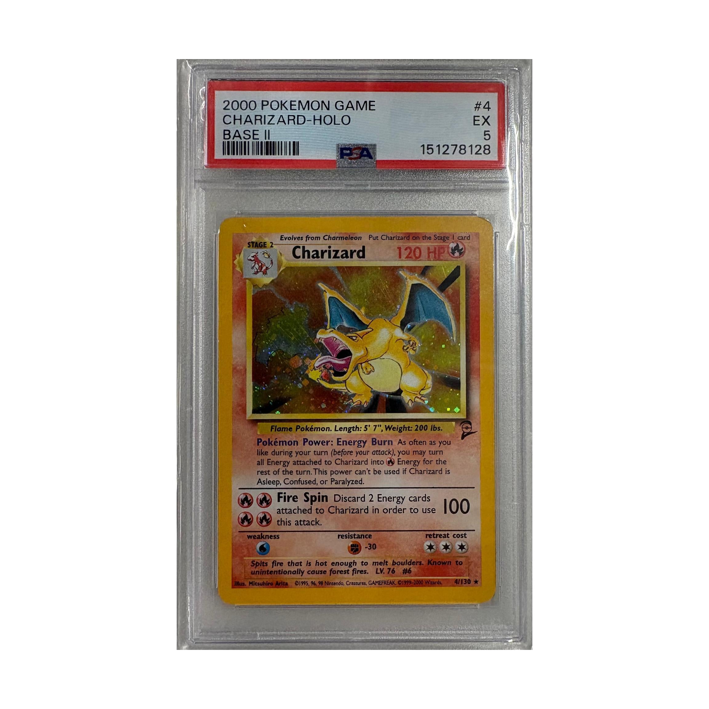 Pokemon 2000 Game Charizard-Holo PSA 5