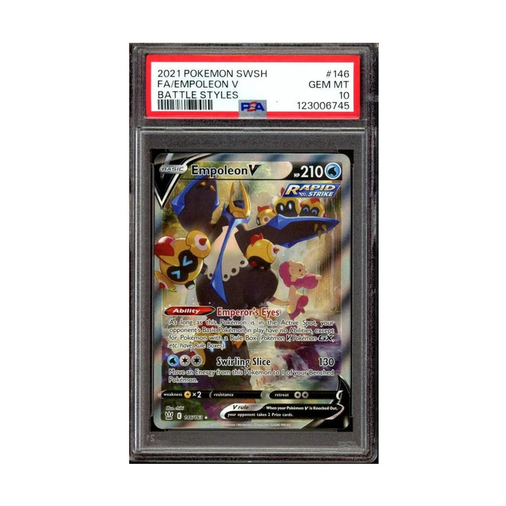Pokemon 2021 SWSH FA/EMPOLEON V PSA 10
