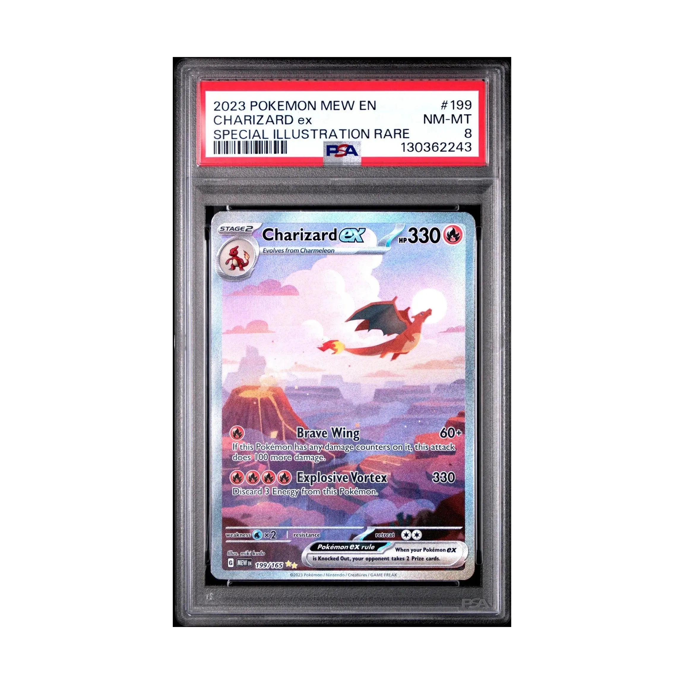Pokemon 2023 SV 151 199 Charizard EX PSA 8