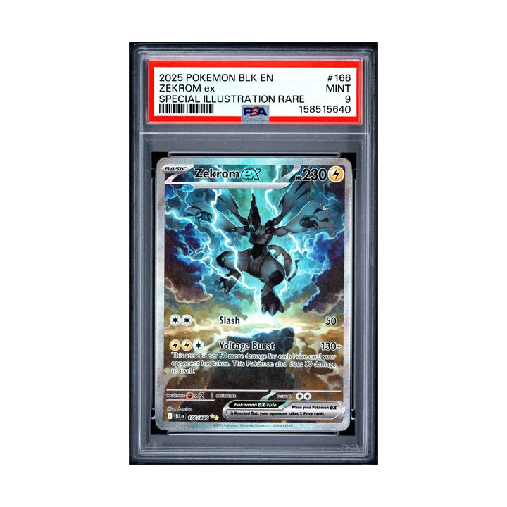 Pokemon 2025 Black Bolt Zekrom EX Special Illustration Rare #166 PSA 9