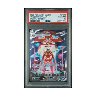Pokémon Crown Zenith DEOXYS VMAX PSA 10 Galarian Gallery GG45/GG70