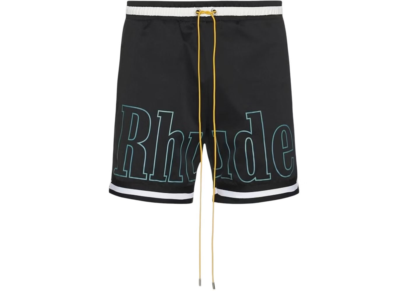 RHUDE Logo Basketball Swim Shorts Black/White/Navy