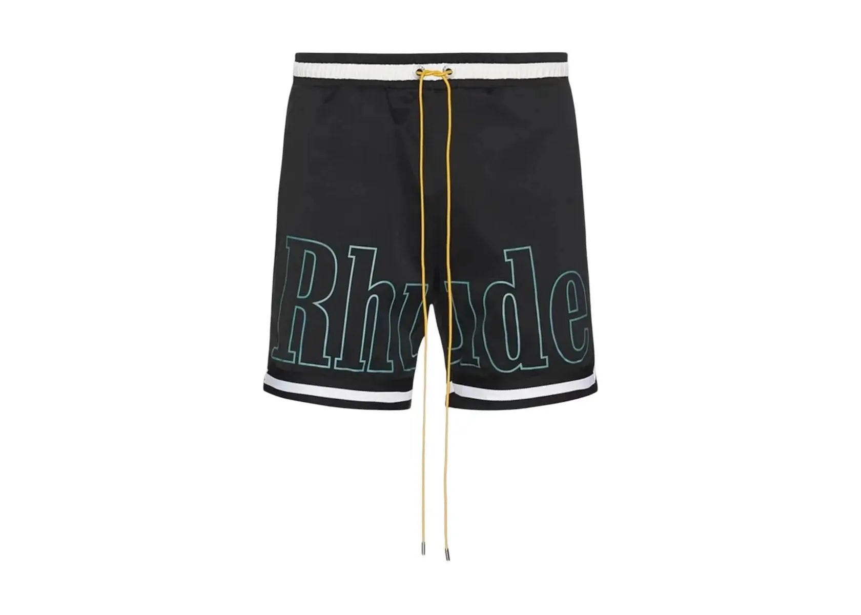 RHUDE Logo Basketball Swim Shorts Black/White/Navy
