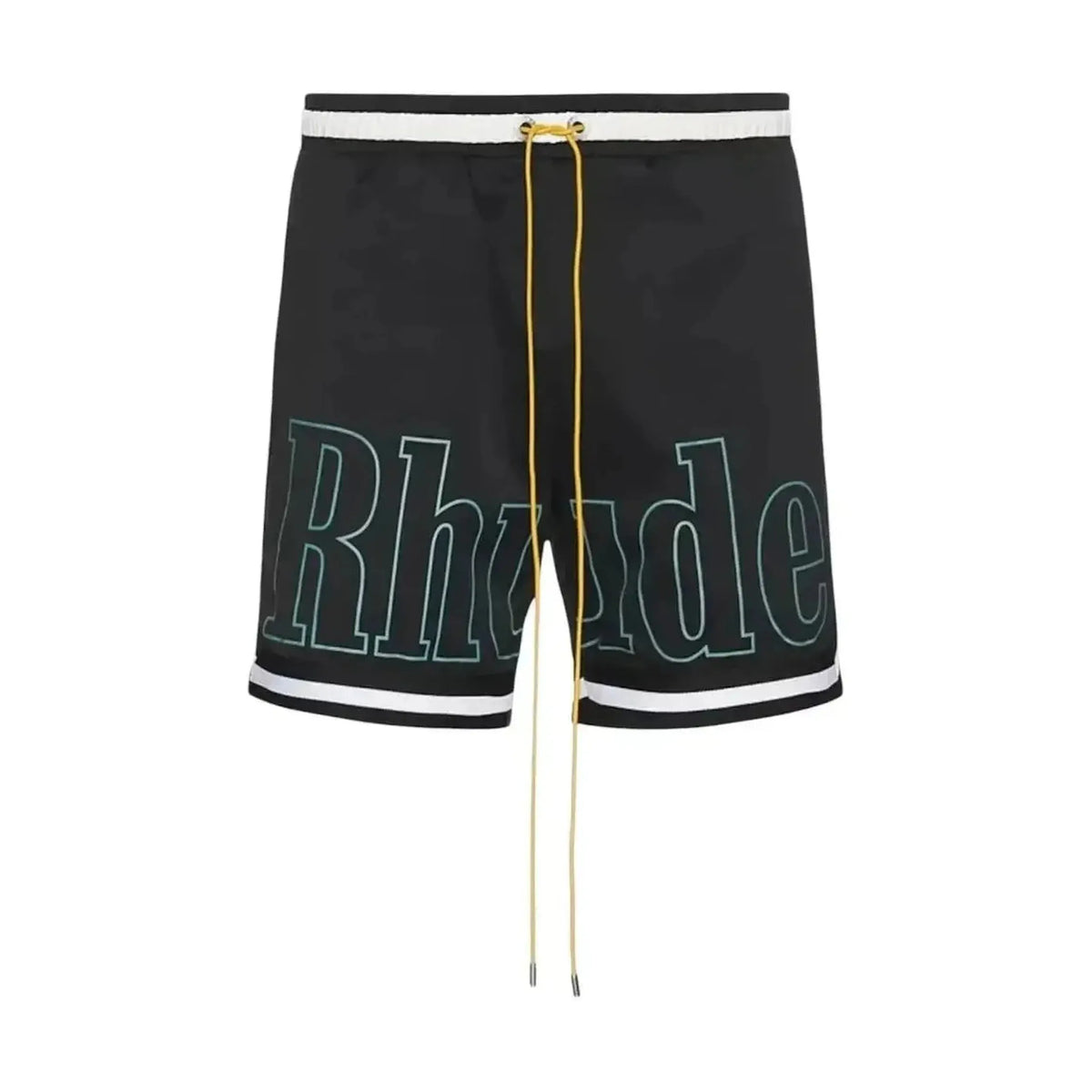 RHUDE Logo Basketball Swim Shorts Black/White/Navy