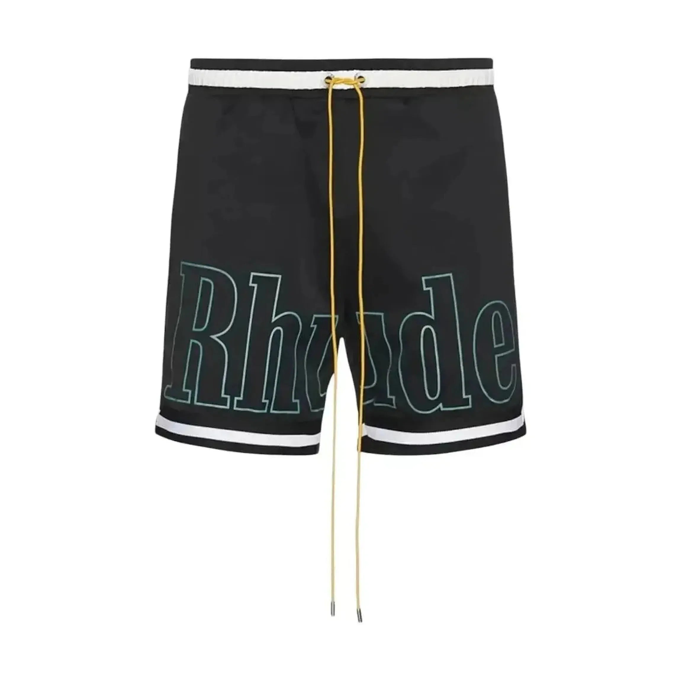 RHUDE Logo Basketball Swim Shorts Black/White/Navy