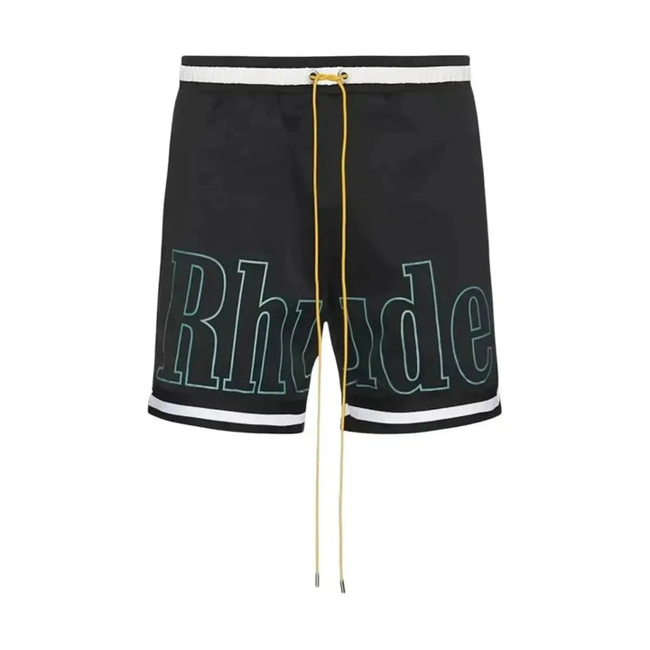 RHUDE Logo Basketball Swim Shorts Black/White/Navy