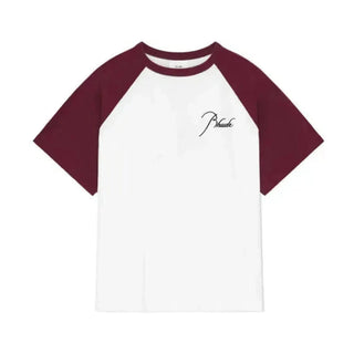Rhude Raglan Tee Vintage White/Bordeaux