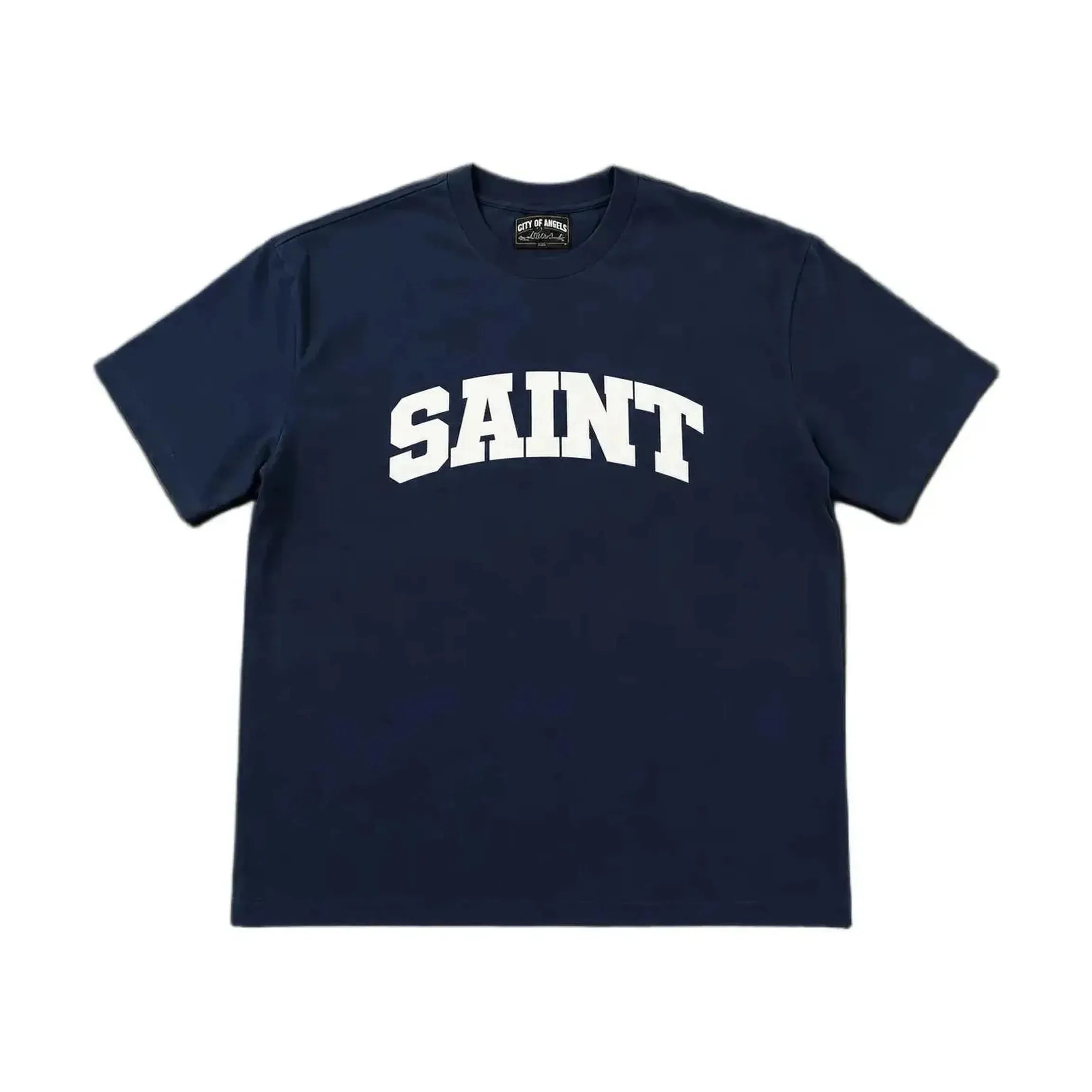 Saint French Terry Black/White T-Shirt
